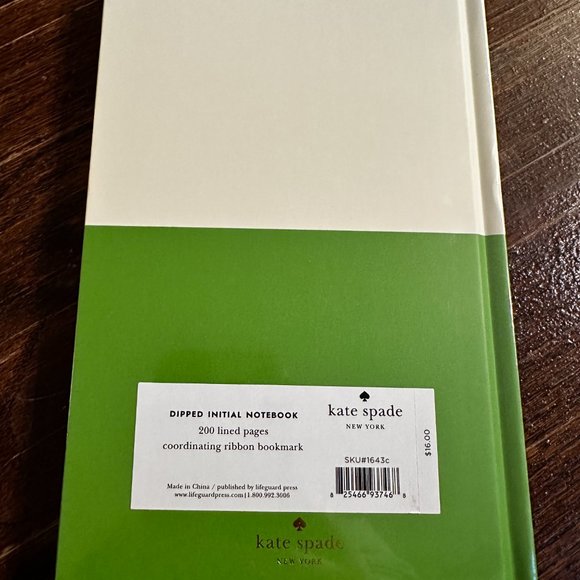 NWT kate spade Dipped Initial Notebook, Letter 'C' - Picture 3 of 4